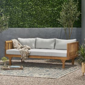 CLAREMONT 3 SEATER DAYBED (Color: Teak+Beige, Material: Wood+Waterproof Fabric) CLAREMONT 3 SEATER DAYBED (Color: Teak+Beige, Material: Wood+Waterproof Fabric)